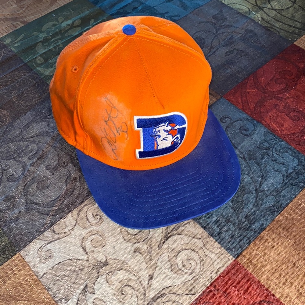 NFL Broncos Hat, signed by David Bruton